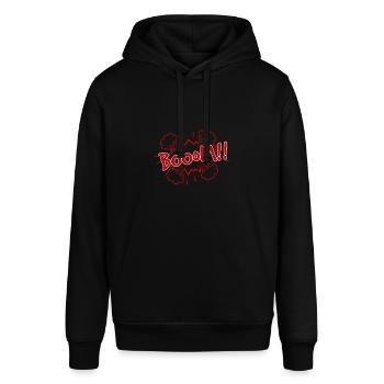 comic Boom - Stanley/Stella Unisex Hoodie SOUNDER - Schwarz - Vorne - Alina (178cm) & Michal (187cm)