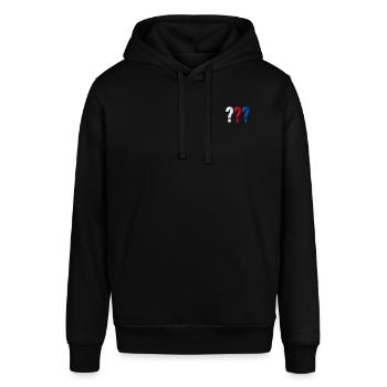 Die Drei ??? kleines Logo Stick - Stanley/Stella Unisex Hoodie SOUNDER - Schwarz - Vorne - Alina (178cm) & Michal (187cm)