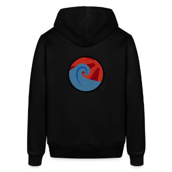 Vage Retro-Stil - Stanley/Stella Unisex Hoodie SOUNDER - Schwarz - Hinten - Alina (178cm)