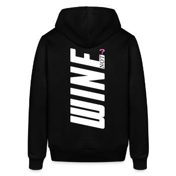 Wine not ? Design für Wein Liebhaber - Stanley/Stella Unisex Hoodie SOUNDER - Schwarz - Hinten - Alina (178cm)