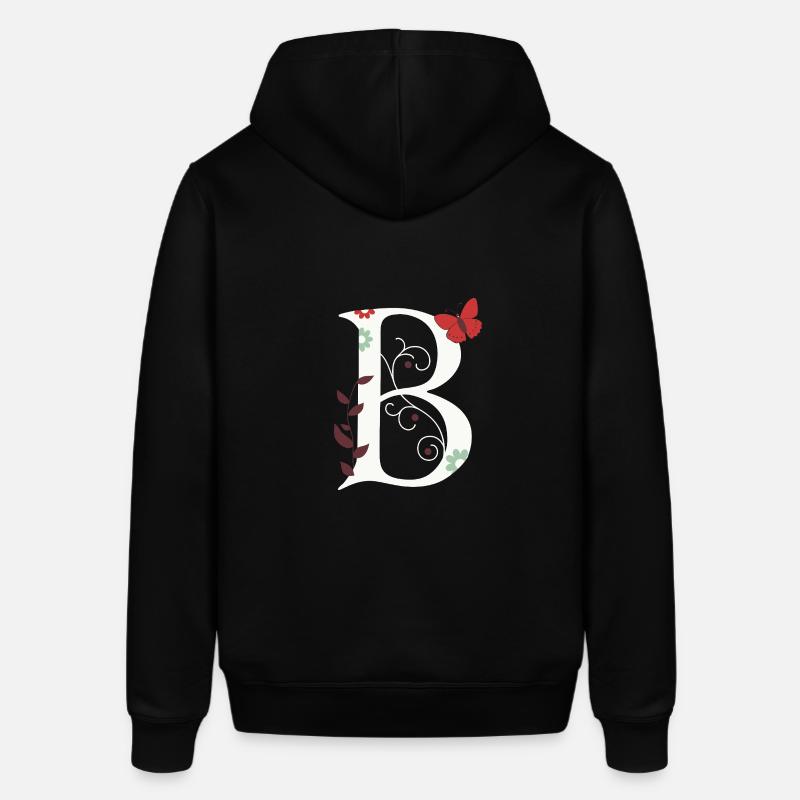 Buchstabe B Monogramm Retro - Stanley/Stella Unisex Hoodie SOUNDER - Schwarz