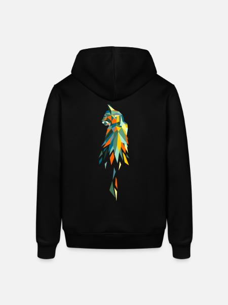 katze bunt retro polygon - Stanley/Stella Unisex Hoodie SOUNDER - Schwarz