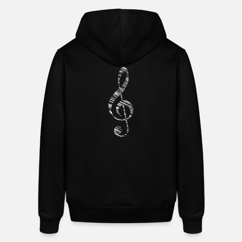 Clef musique symbole note signe - Sweat à capuche SOUNDER Stanley/Stella Unisexe - noir