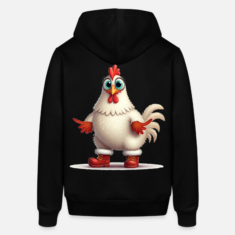 Poule fougueuse avec bottes - Sweat à capuche SOUNDER Stanley/Stella Unisexe - noir