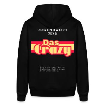 Das Crazy - Jugendwort 2025 - Stanley/Stella Unisex Hoodie SOUNDER - Schwarz - Hinten - Alina (178cm)