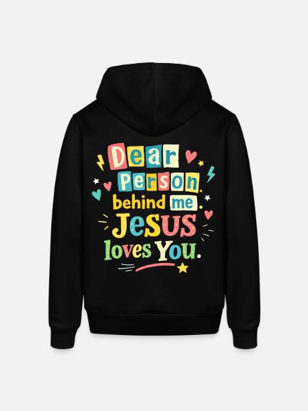 Jésus t’aime, message positif - Sweat à capuche SOUNDER Stanley/Stella Unisexe - noir