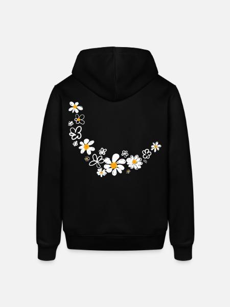 Floral garland - Stanley/Stella SOUNDER Unisex Hoodie - black
