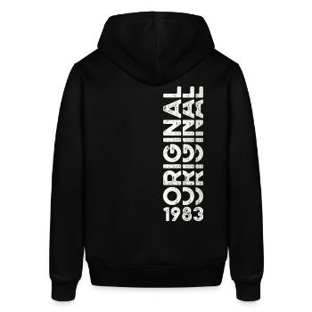 40. Geburtstag Mann Frau Original Jahrgang 1983 - Stanley/Stella Unisex Hoodie SOUNDER - Schwarz - Hinten - Alina (178cm)