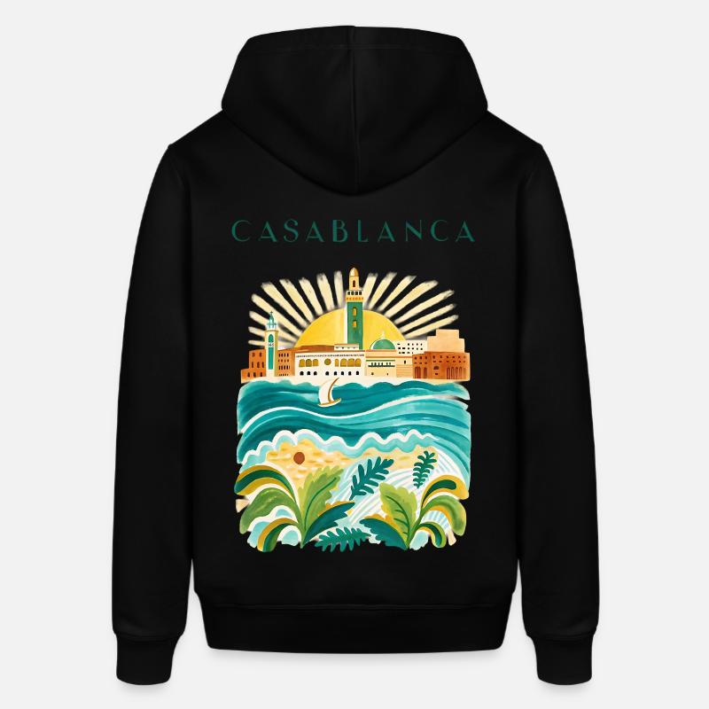 Illustration de l’Idylle côtier de Casablanca - Sweat à capuche SOUNDER Stanley/Stella Unisexe - noir