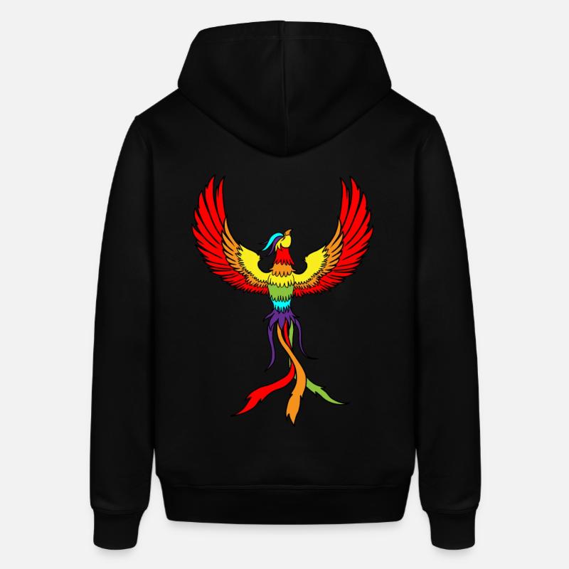 Phoenix Bird Drawing Birds Feathers - Sweat à capuche SOUNDER Stanley/Stella Unisexe - noir
