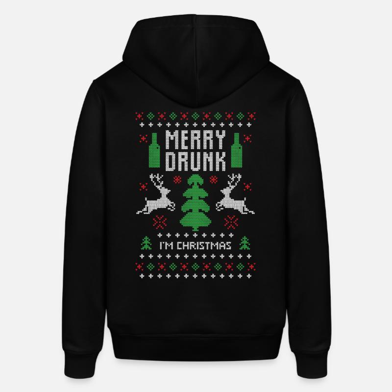 Boire laide pull cristmas - Sweat à capuche SOUNDER Stanley/Stella Unisexe - noir