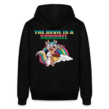 Devil Squirrel,Der Teufel ist ein Eichhörnchen,Fun - Stanley/Stella Unisex Hoodie SOUNDER - Schwarz - Hinten - Alina (178cm)