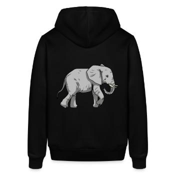 Elephant Elephant Wildlife Baby Zoo Animals Zoo - Stanley/Stella SOUNDER Unisex Hoodie - black - Back - Alina (178cm)