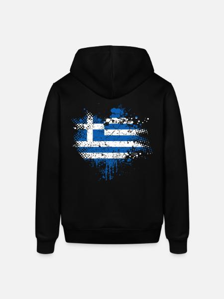 Greece flag - Stanley/Stella SOUNDER Unisex Hoodie - black