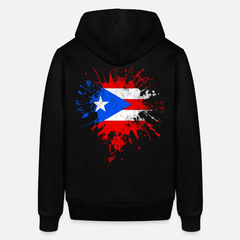 Porto Rico drapeau - Sweat à capuche SOUNDER Stanley/Stella Unisexe - noir