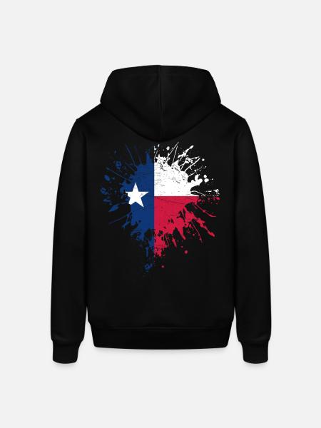 Texas Flag - Stanley/Stella SOUNDER Unisex Hoodie - black