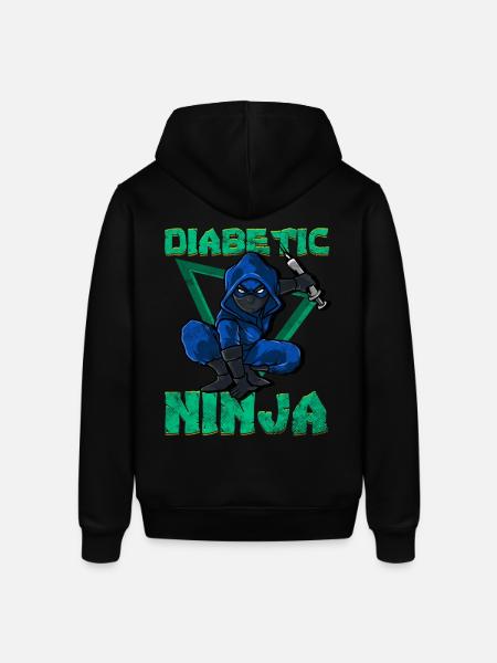 Diabetes ninja diabetische suiker insulinespuit - Stanley/Stella Uniseks biologische hoodie SOUNDER - zwart