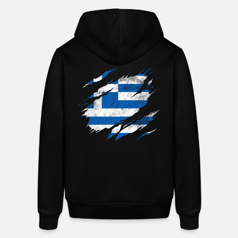 Grèce Drapeau - Sweat à capuche SOUNDER Stanley/Stella Unisexe - noir