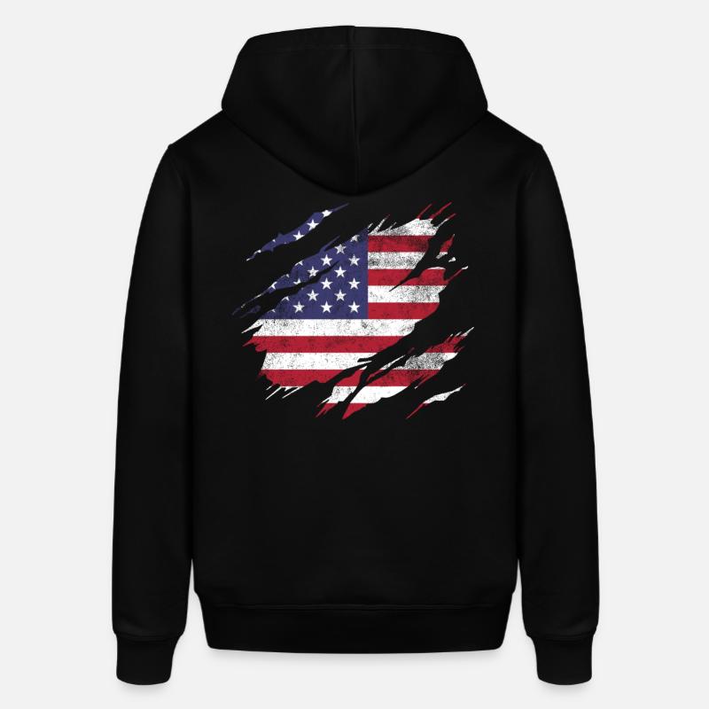 États-Unis drapeau - Sweat à capuche SOUNDER Stanley/Stella Unisexe - noir