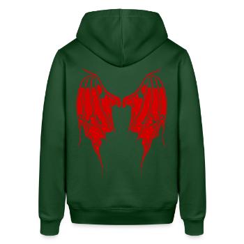 2reborn Devil Devilwings Wings Teufel Demon - Stanley/Stella Unisex Hoodie SOUNDER - Flaschengrün - Hinten - Alina (178cm)