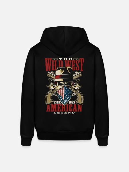 Wild west cowboy gift - Stanley/Stella SOUNDER Unisex Hoodie - black