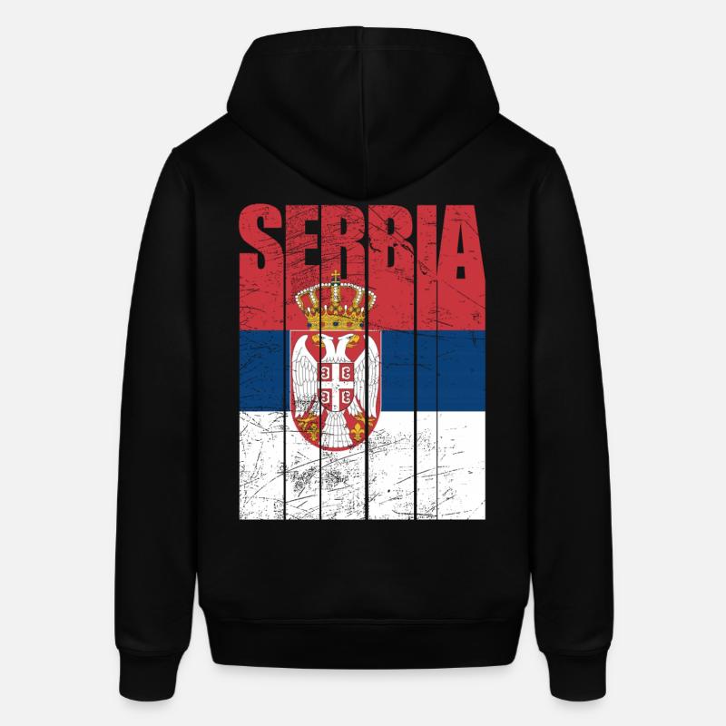 Drapeau de la Serbie - Sweat à capuche SOUNDER Stanley/Stella Unisexe - noir