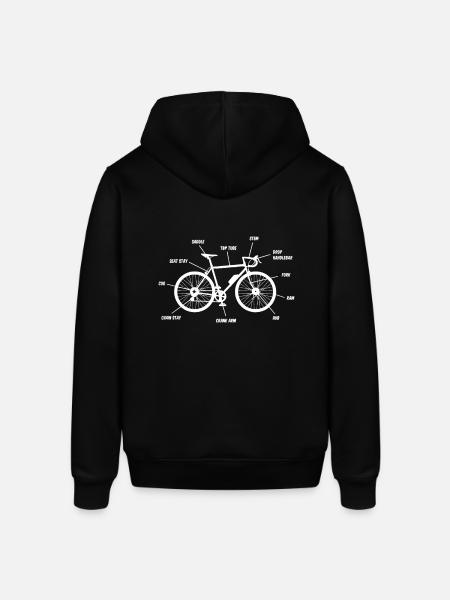 Fahrrad Teile Anatomie, Radfahrer Biker Radsport - Stanley/Stella Unisex Hoodie SOUNDER - Schwarz