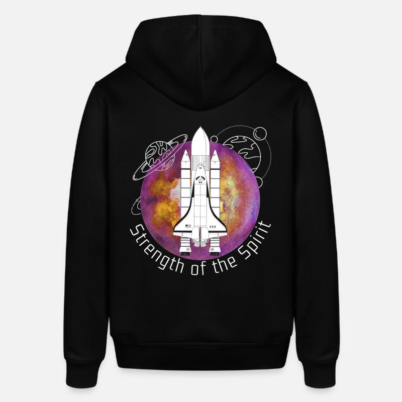 Space, Space shuttle, Planets - Stanley/Stella SOUNDER Unisex Hoodie - black