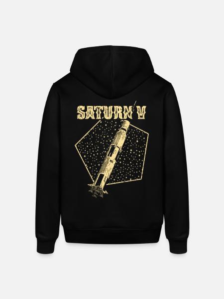 Saturn V Moon Rocket - Stanley/Stella SOUNDER Unisex Hoodie - black