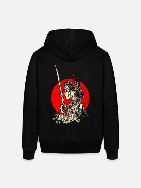 Japanese Warrior - Stanley/Stella SOUNDER Unisex Hoodie - black