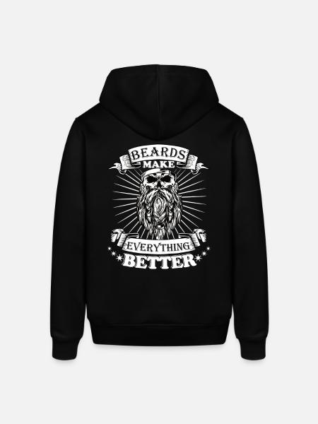 Beards make everything better - Stanley/Stella SOUNDER Unisex Hoodie - black