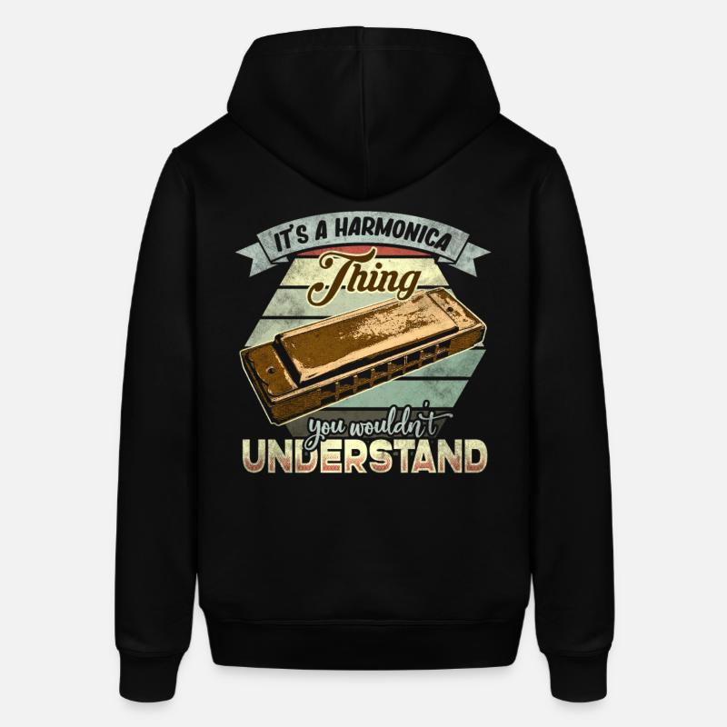 Harmonica - Sweat à capuche SOUNDER Stanley/Stella Unisexe - noir