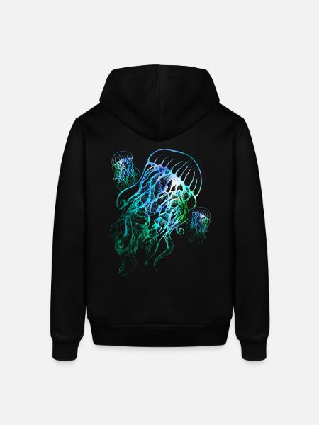 Bunte Quallen - Stanley/Stella Unisex Hoodie SOUNDER - Schwarz