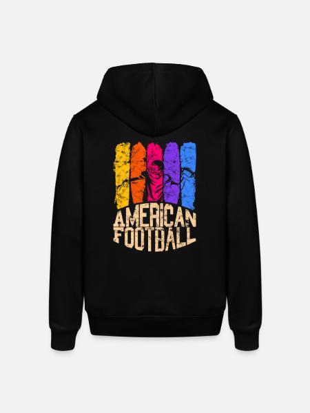 American Football Colour Quarterback - Stanley/Stella SOUNDER Unisex Hoodie - black