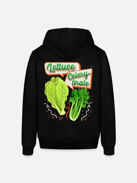 Selleri, salat sjovt ordsprog, ordspil - Stanley/Stella SOUNDER unisex hoodie - sort