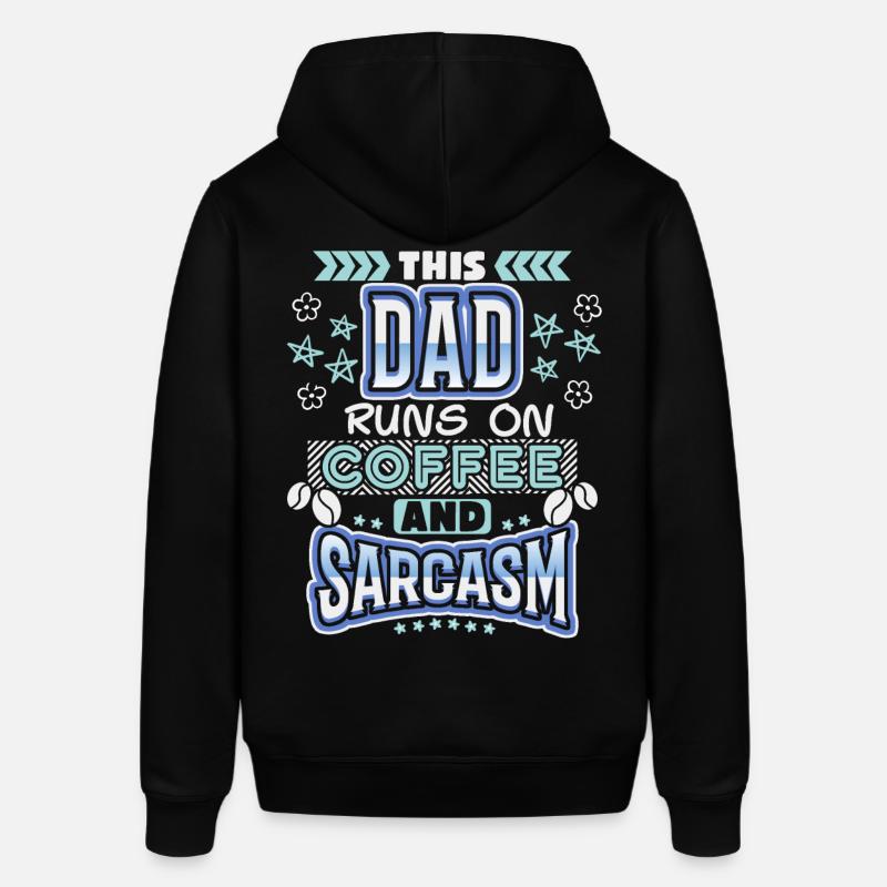 Dad-Daddy, Papa-Vater Kaffee, Sarkasmus Spruch - Stanley/Stella Unisex Hoodie SOUNDER - Schwarz
