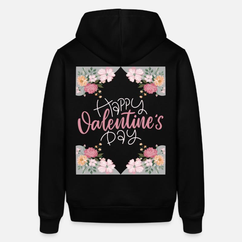Saint-Valentin, Joyeuse-Saint-Valentin, dicton, fleurs - Sweat à capuche SOUNDER Stanley/Stella Unisexe - noir