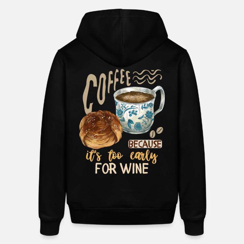 Kaffee, Kaffeetrinker Weintrinker lustiger Spruch - Stanley/Stella Unisex Hoodie SOUNDER - Schwarz