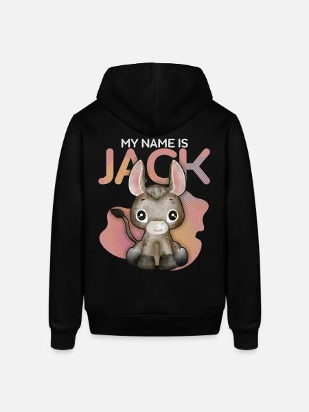 Donkey, Jack-Donkey, funny saying My-Name-Is-Jack - Stanley/Stella SOUNDER Unisex Hoodie - black