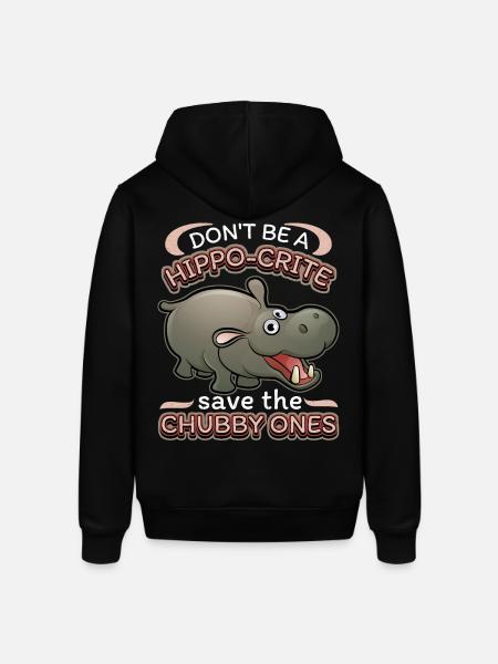 Funny hippopotamus, hippo hippo-pun, saying - Stanley/Stella SOUNDER Unisex Hoodie - black