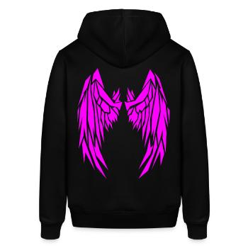 2reborn PINK Wings Angel Flügel Engelflügel 14 - Stanley/Stella Unisex Hoodie SOUNDER - Schwarz - Hinten - Alina (178cm)