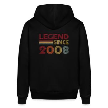 2008 Birthday Legend depuis Retro Vintage - Sweat à capuche SOUNDER Stanley/Stella Unisexe - noir - Dos - Alina (178cm)