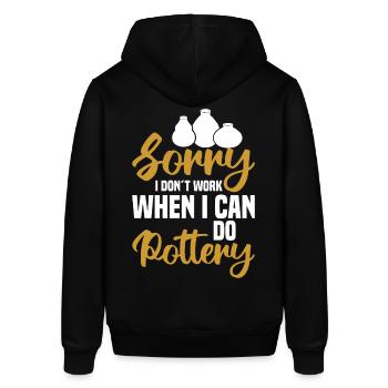 Töpfern Töpfer Töpferei Pottery - Stanley/Stella Unisex Hoodie SOUNDER - Schwarz - Hinten - Alina (178cm)