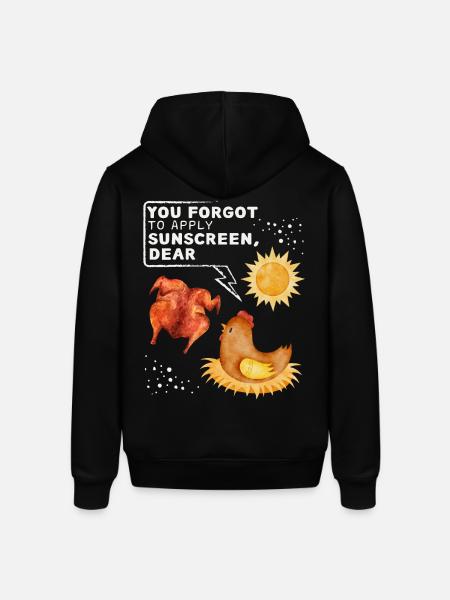 Sjovt kylling siger, kylling vittighed solbadning - Stanley/Stella SOUNDER unisex hoodie - sort