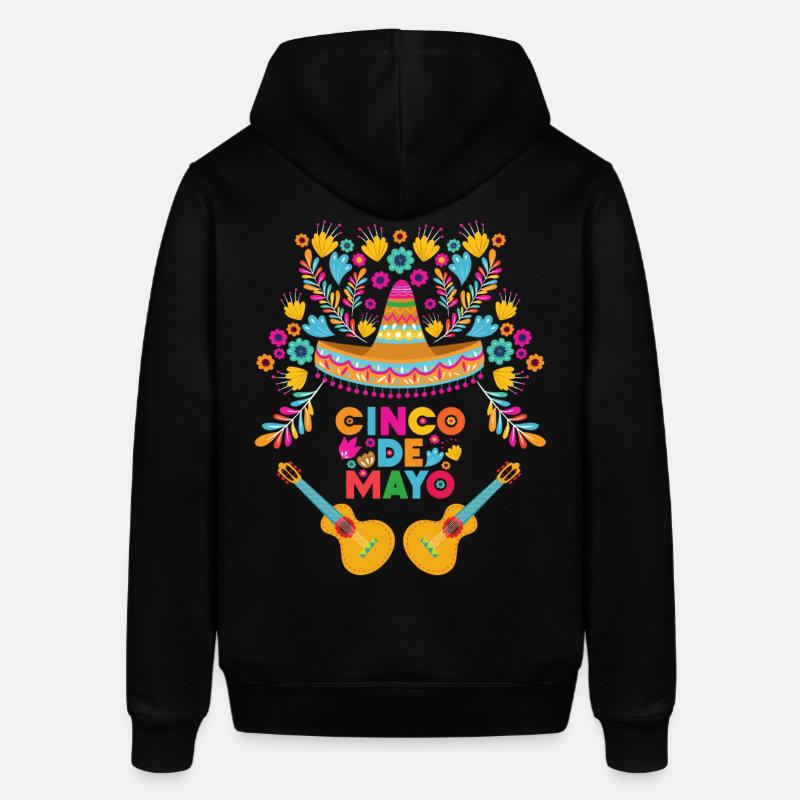 Cinco-de-Mayo, Dia-De-Los-Muertos, Mexique - Sweat à capuche SOUNDER Stanley/Stella Unisexe - noir