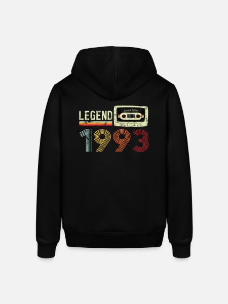1993 Fødselsdag Vintage kassette - Stanley/Stella SOUNDER unisex hoodie - sort