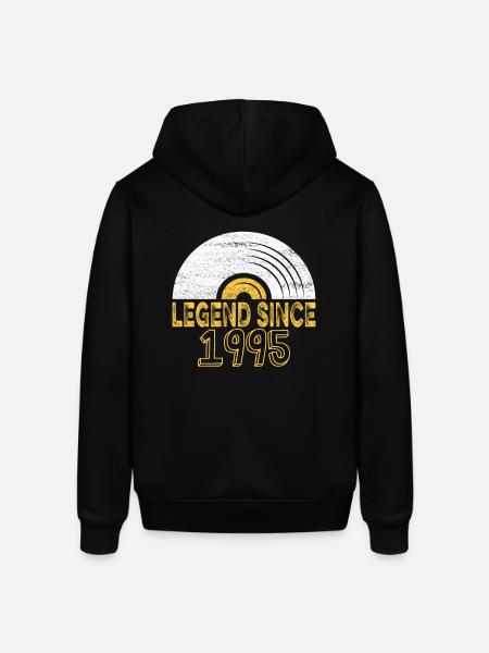 1995 Birthday Vinyl Legend since - Stanley/Stella SOUNDER Unisex Hoodie - black