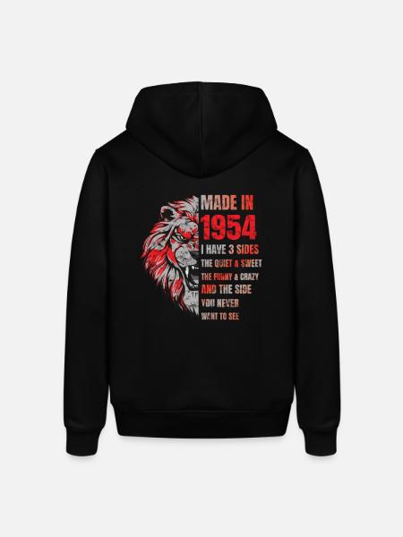 1954 Birthday Lion made in - Stanley/Stella SOUNDER Unisex Hoodie - black