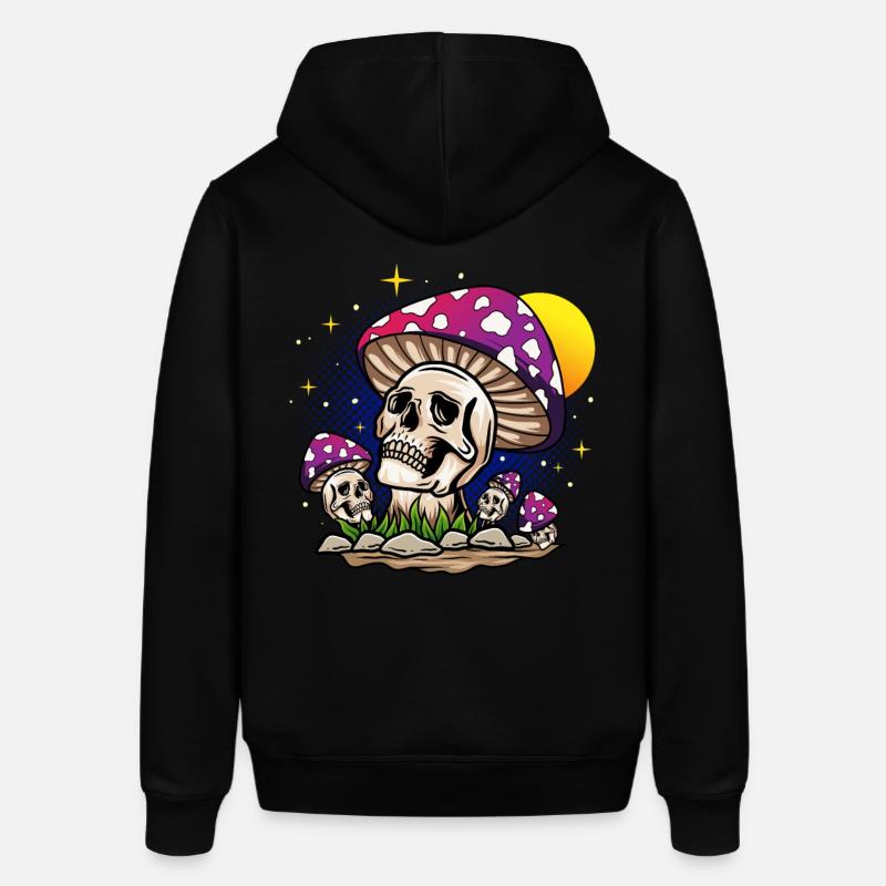 Crâne de champignon - Sweat à capuche SOUNDER Stanley/Stella Unisexe - noir