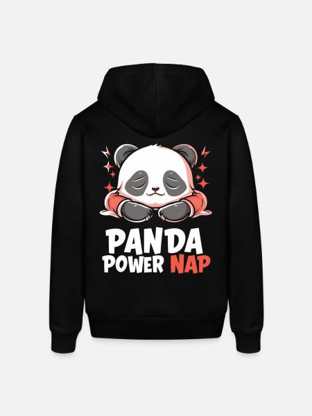 Panda Power Nap - Stanley/Stella SOUNDER Unisex Hoodie - black